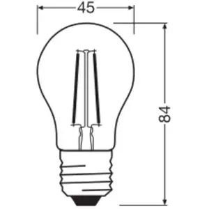 Comparateur de prix : Ampoule LED OSRAM goutte P45, E27 1 W filament 2 700 K