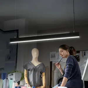 Suspension LED OSRAM Office line Cuboid noir 4 000 K à intensité varia...