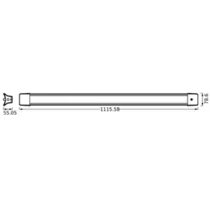 Suspension LED OSRAM OFFICE LINE, longueur 112 cm, blanc, interrupteur