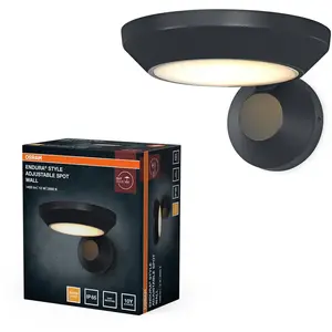 Endura® Style Adjustable Spot Ip65 Wall 12w Dark Grey