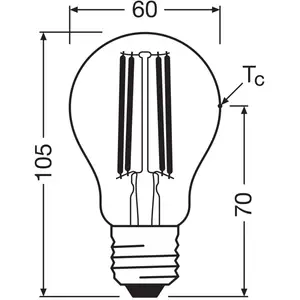 OSRAM Ampoule à incandescence E27 3,8W filament 4.000K 806lm pack de 2 pas cher