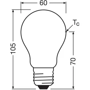 OSRAM Ampoule à incandescence E27 3,8W mat 4.000K 806lm 2pcs pas cher