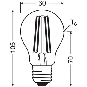 OSRAM LED ampoule à incandescence E27 2,2W filament 4.000K 470lm pack ... pas cher