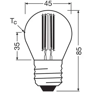 Comparateur de prix : OSRAM ampoule LED à filament E27 3,8W 2700K 806lm