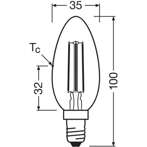 OSRAM ampoule LED à filament E14 3,8W 4000K 806lm pas cher