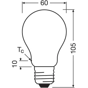 OSRAM Ampoule à incandescence E27 5W mat 2.700K 1055lm 2pcs pas cher