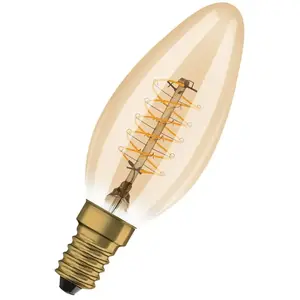 Comparateur de prix : Ampoule led filament vintage bougie gold osram - dim - e14 - 3,4w - 250lm