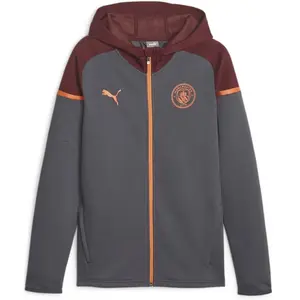 Puma Sweat à capuche Manchester City FC gris XL pas cher