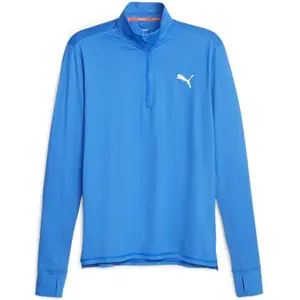 Puma Haut de running à fermeture éclair 1/4 Run Favourite Homme bleu X... pas cher