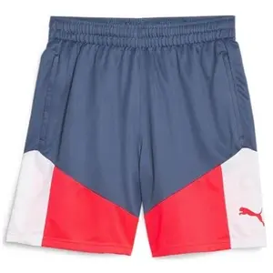 PUMA Short Individualcup tricoté Homme, Bleu Encre Blanche, S pas cher