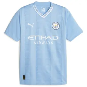 PUMA MCFC 770438-01 Home Jersey Replica T-shirt Unisex blue Taille XS pas cher