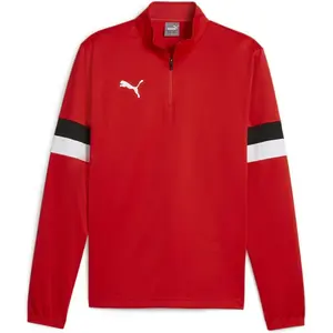 Puma Sweatshirt 1/4 zip Teamrise rouge M pas cher