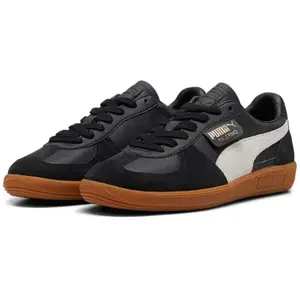 Comparateur de prix : Puma - Tennis Puma En Cuir Noir Et à Lacets Plats - Noir 45