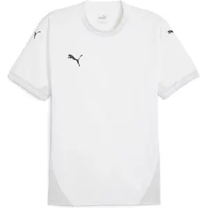 PUMA teamFINAL Jersey, Maillot de Foot Adultes Unisexes, PUMA White-PUMA Black-Feather Gray,Vendu paramazon