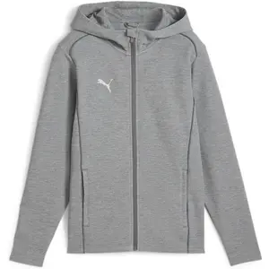 PUMA Teamfinal Casuals Veste à Capuche JKT Jr Mixte, Gris Moyen chiné argenté, 140Vendu paramazon