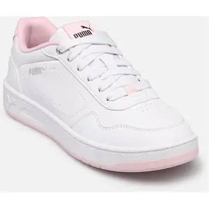Comparateur de prix : PUMA Women Court Classy Baskets, Puma White Whisp Of Pink Puma Silver, 36 EU