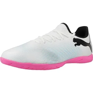Puma Men Future 7 Play It Soccer Shoes, Puma White-Puma Black-Poison Pink, 42.5 EU pas cher
