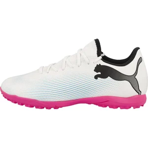 Puma Men Future 7 Play Tt Soccer Shoes, Puma White-Puma Black-Poison Pink, 42.5 EU pas cher
