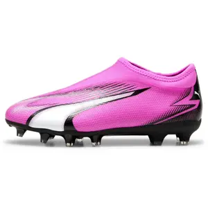 Puma Unisex Youth Ultra Match Ll Fg/Ag Jr Soccer Shoes, Poison Pink-Puma White-Puma Black, 28 EU