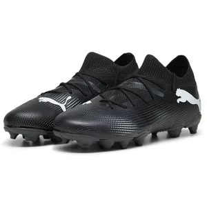 Puma Unisex Youth Future 7 Match Fg/Ag Jr Soccer Shoes, Puma Black-Puma White, 31 EU pas cher
