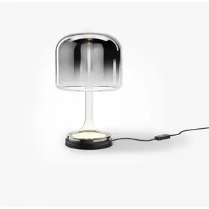 Lampe table champignon noir verre fumé LED 13W Maytoni pas cher