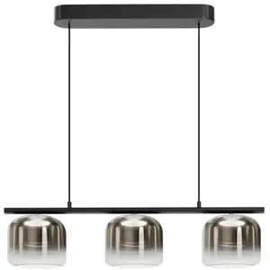 Suspension LED stick noire verre fumé 14W Spirito Maytoni