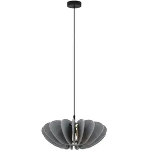 Suspension Maytoni Cambio, gris, Ø 58 cm, feutre, E27