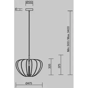 Suspension Maytoni Cambio, blanc, Ø 47,5 cm, feutre, E27 pas cher