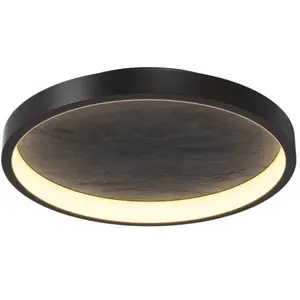 Comparateur de prix : Maytoni Plafonnier LED Orign, Ø 41 cm, noir, métal/pierre