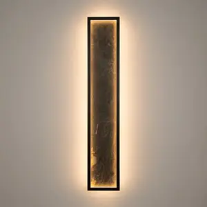 Maytoni Orign Applique murale LED intégrée moderne de 80 cm, noire, 3 ...