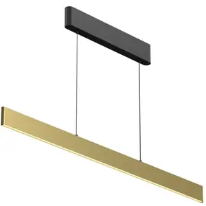 Maytoni suspension LED Ephoria, laiton, aluminium, longueur 116 cm pas cher