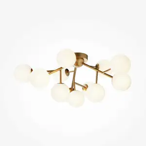 Comparateur de prix : Maytoni plafonnier Dallas, à 12 lampes, doré/blanc