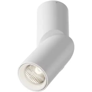 Plafonnier LED, métal, blanc, rond, orientable pas cher