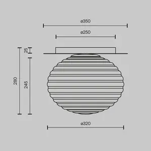 Maytoni plafonnier Reels, or / blanc, Ø 35 cm, verre pas cher