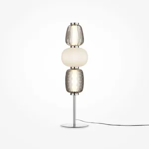 Comparateur de prix : Lampe de table en verre et métal chromé 67,5x18cm Pattern - Maytoni