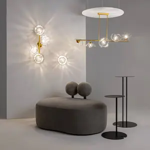 Comparateur de prix : Maytoni suspension Miracle, à 5 lampes, couleur laiton, verre