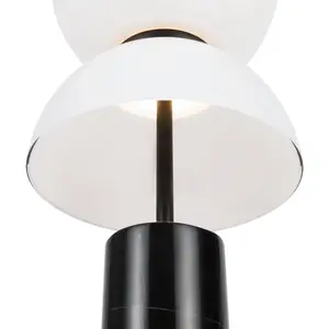 Comparateur de prix : Maytoni Lampe de table LED Kyoto, noir, hauteur 46 cm, marbre