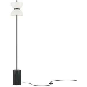 Comparateur de prix : Maytoni lampe sur pied LED Kyoto, noir, hauteur 145 cm, marbre