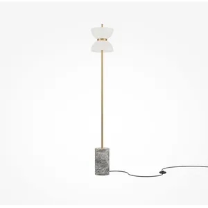 Comparateur de prix : Maytoni lampe sur pied LED Kyoto, gris, hauteur 145 cm, marbre