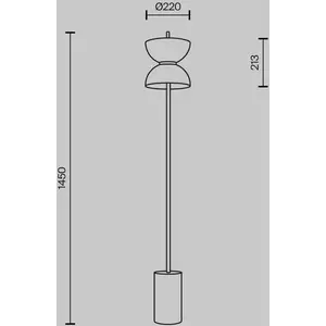 Comparateur de prix : Maytoni Lampe sur pied LED Kyoto, blanc, hauteur 145 cm, marbre