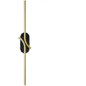 Comparateur de prix : Applique murale en aluminium laiton et marbre noir 63cm Renaissance - ...