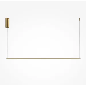 Suspension horizontale en aluminium doré 120cm Halo - Maytoni pas cher