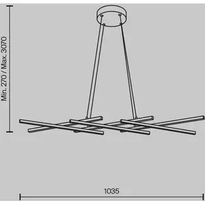 Comparateur de prix : Maytoni Suspension LED Halo, noir, longueur 103,5 cm