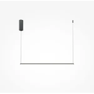 Suspension horizontale en aluminium noir 80cm Halo - Maytoni pas cher