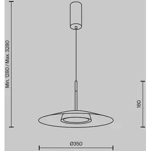 Comparateur de prix : Maytoni suspension LED El, Ø 35 cm, noir, aluminium
