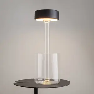 Comparateur de prix : Maytoni lampe de table LED rechargeable AI Collaboration, verre, noir