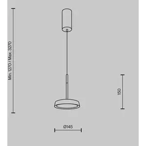 Comparateur de prix : Maytoni suspension LED El, Ø 15,3 cm, blanc, aluminium