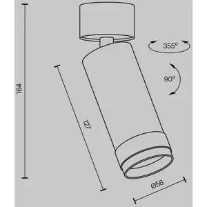 Maytoni Spot pour plafond LED Focus Zoom, blanc, 4 000 K, orientable pas cher