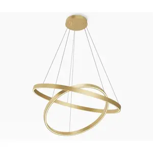 Comparateur de prix : Maytoni Rim Suspension à 2 sources lumineuses, LED, MOD058PL-L74BSK,