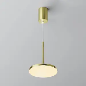 Maytoni, suspension LED Plato, laiton, Ø 18,5 cm, aluminium pas cher
